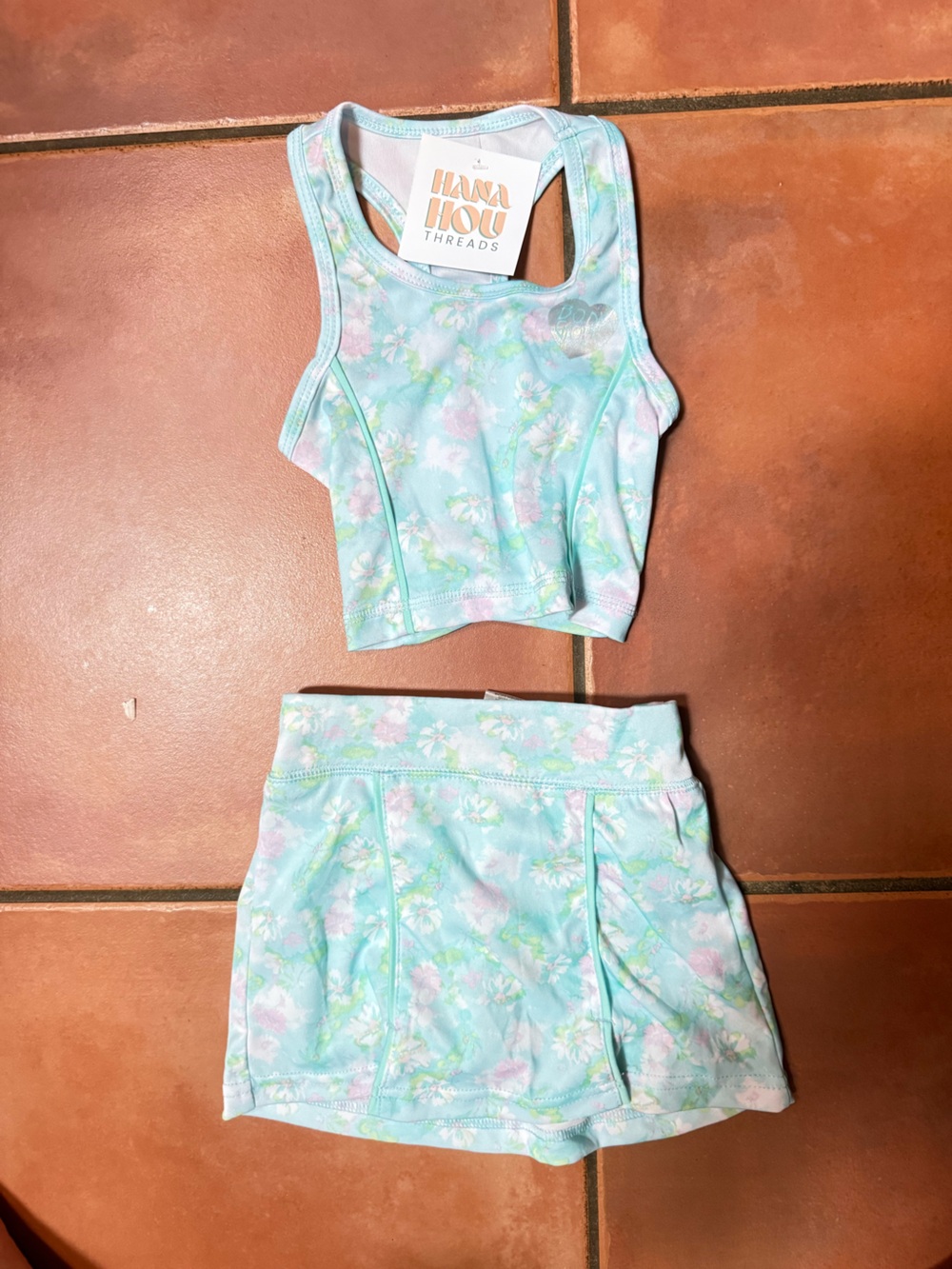 Body Glove Kids Floral Swim Shorts - Aqua Mint